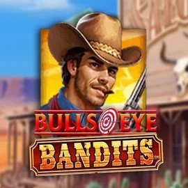 Bulls Eye Bandits slot logo by Origins at Slottica Casino