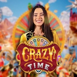 Crazy Time slot icon by Evolution, available at Slottica Casino