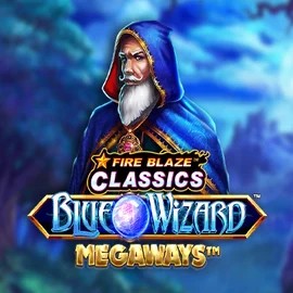 Fire Blaze Blue Wizard Megaways logo – Slots by Rarestone Gaming at Slottica Casino