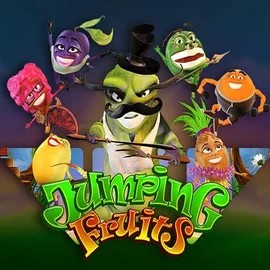 Jumping Fruits logo by Wazdan at Slottica Casino