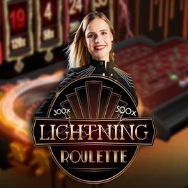 Lightning Roulette logo – Live Casino by Evolution at Slottica Casino