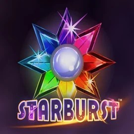 Starburst online game logo by NetEnt on slottica-casino.eu